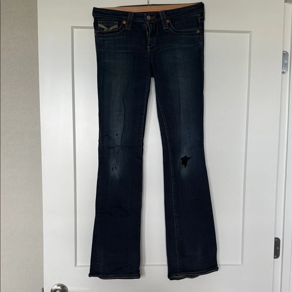 Buckle Women's Deep Indigo Flare Jeans - Picture 1 of 8